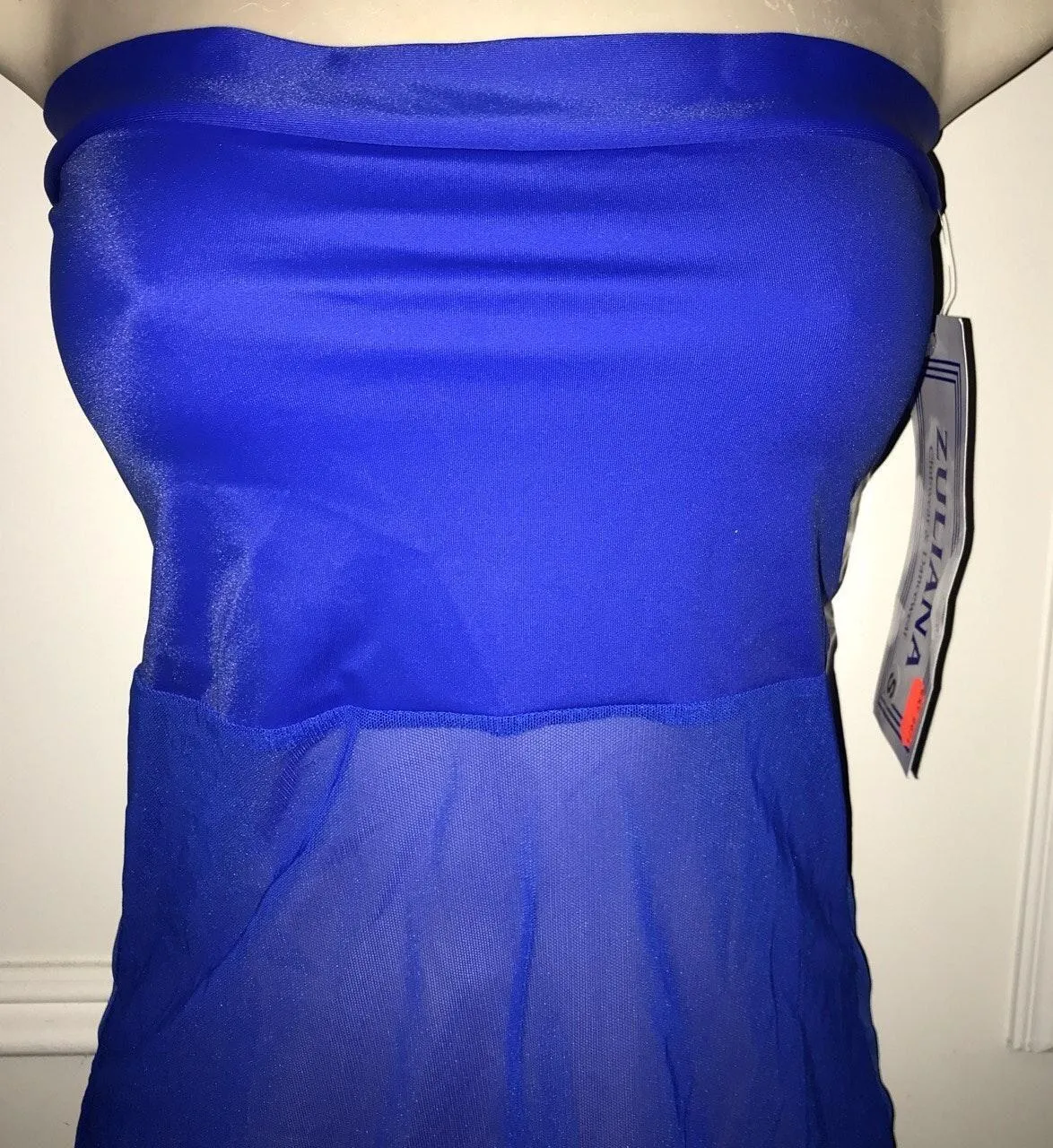 Zuliana Vintage Blue Mini Dress - Image 3