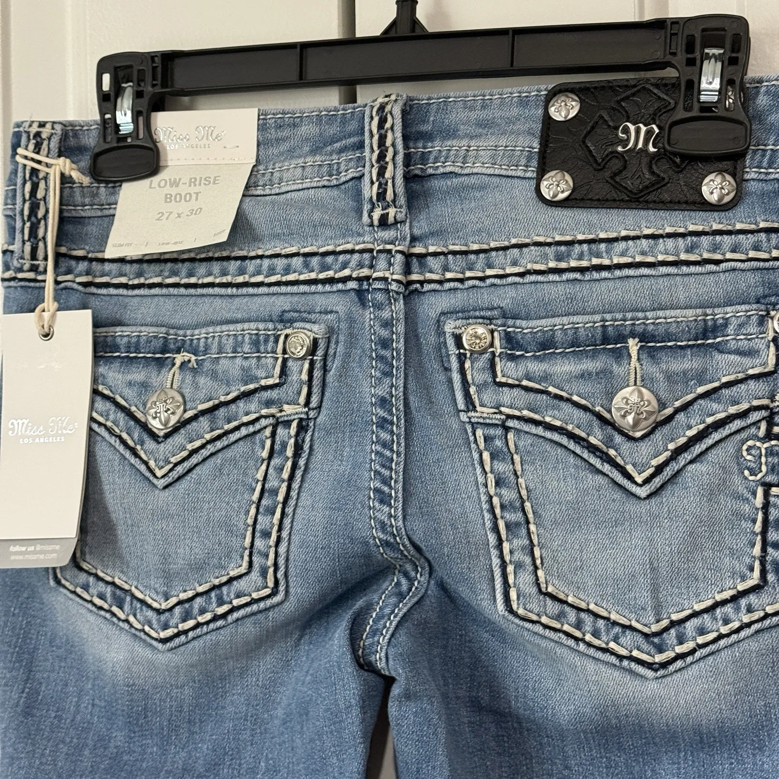 NWT! MISS ME Low Rise Slim Fit Boot Cut  Jeans Womens SIZE 27x30 - Image 5