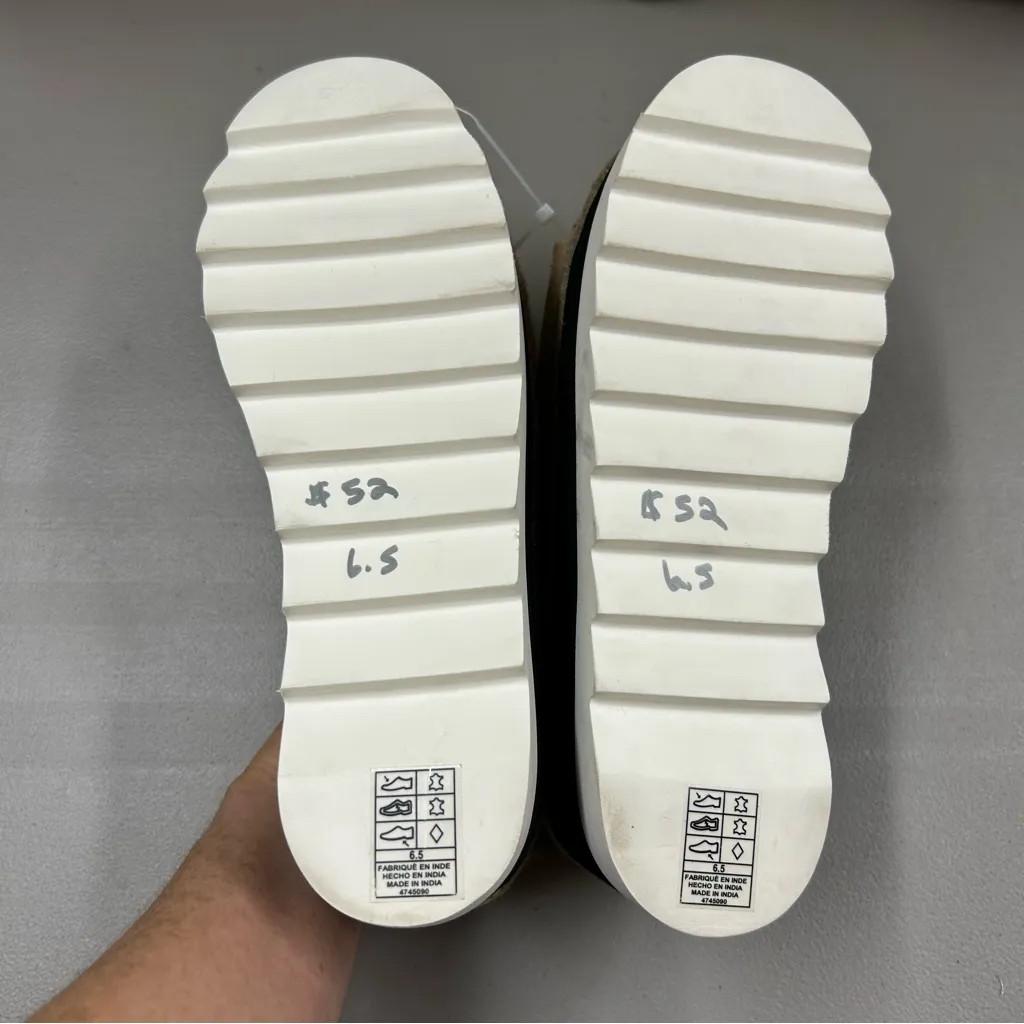 Free People Santorini Espadrille Sandal Slides Slip On Suede Leather Platform - Image 5