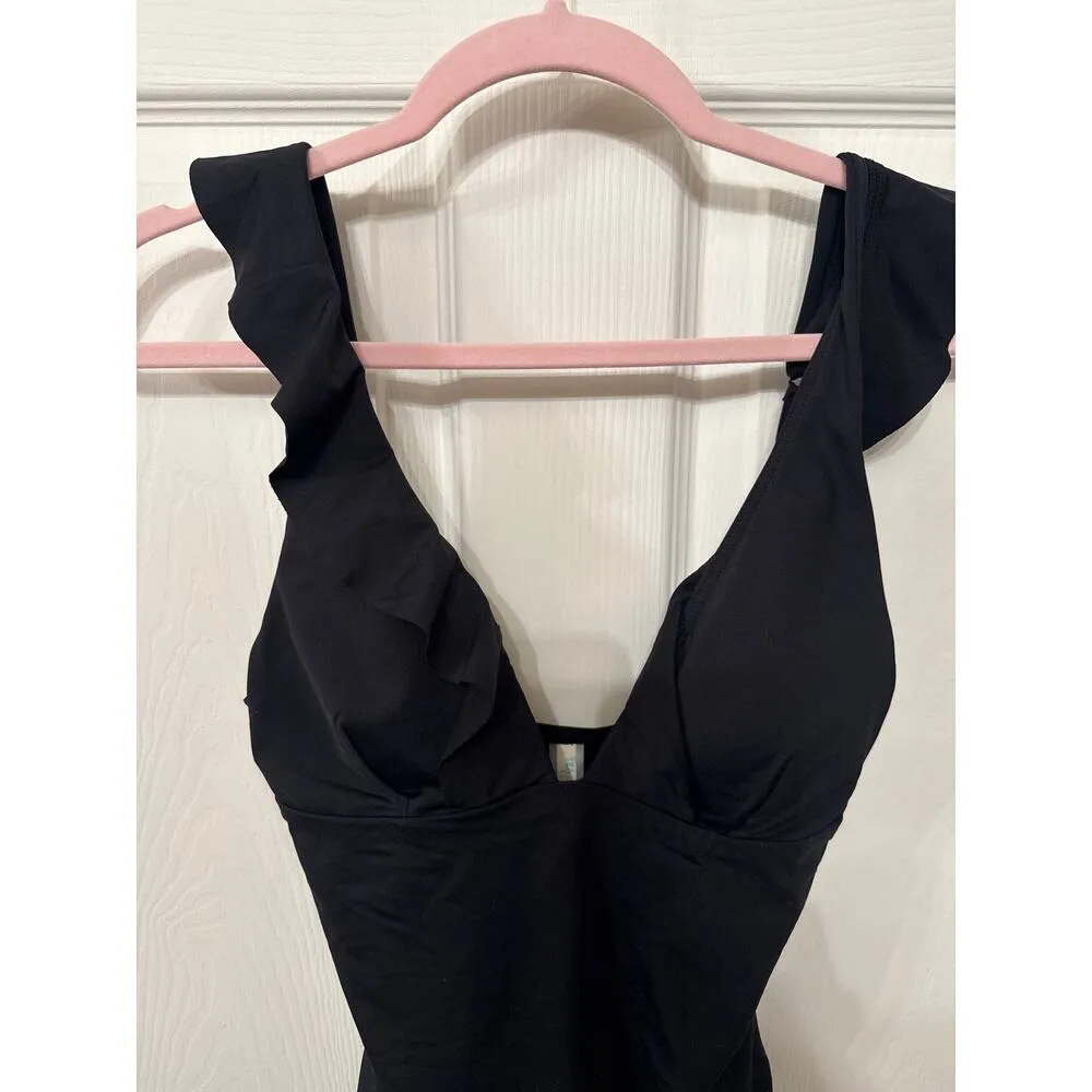 NWT SEA LEVEL Australia Eco Essentials Frill Black One Piece, sz US 6 - Image 7