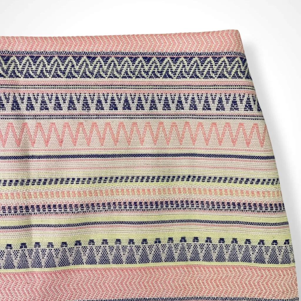 LOFT Woven Jacquard Pastel Structured Skirt - Image 6