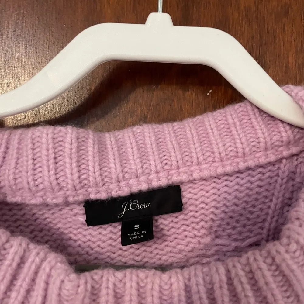 J. Crew Balloon Sleeve Cable Knit Sweater Size S - Image 4