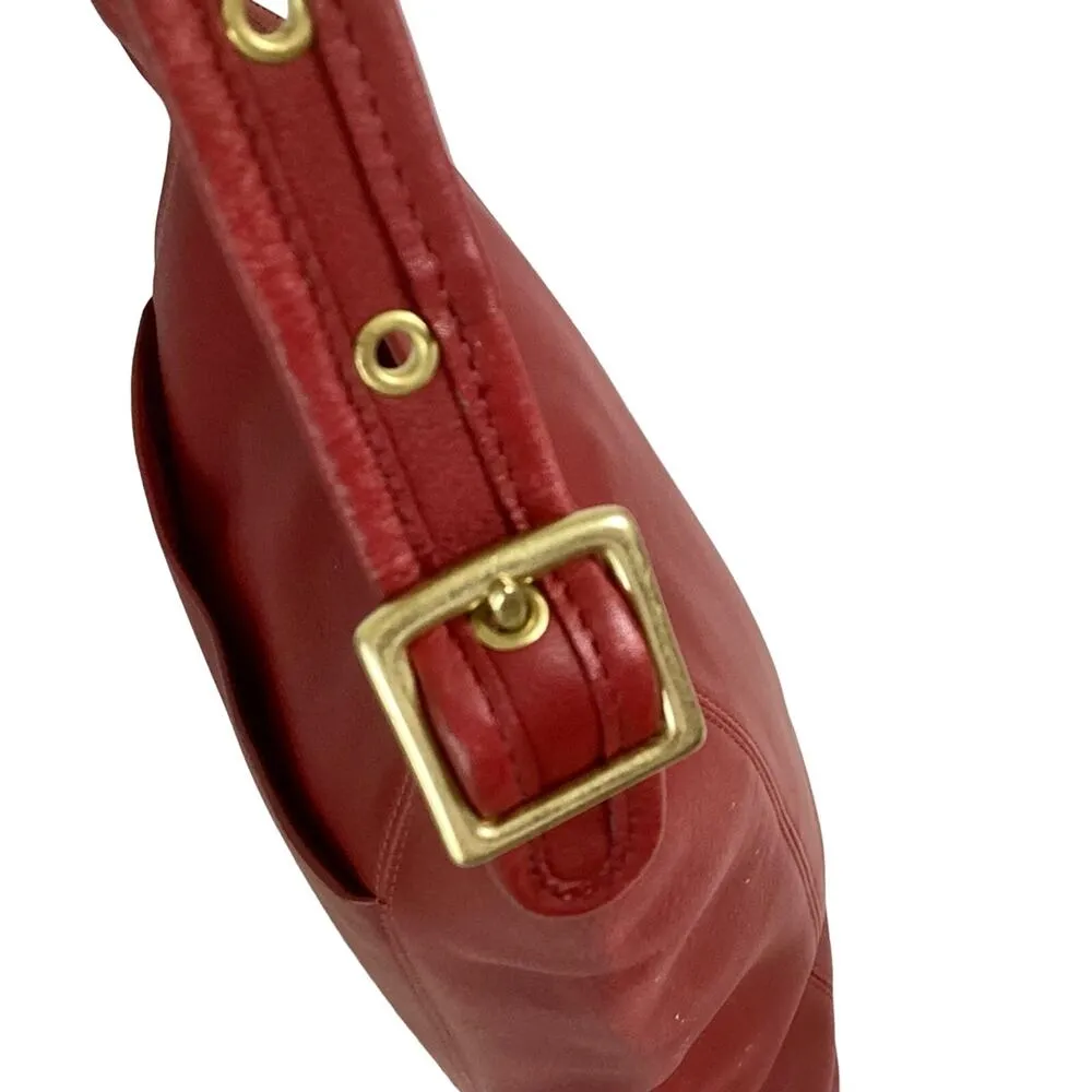 Coach Red Leather Slim Duffle Bag - Image 8