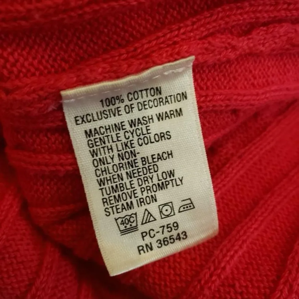 Izod Women's Pink Cable Knit Sweater size Large - Image 5