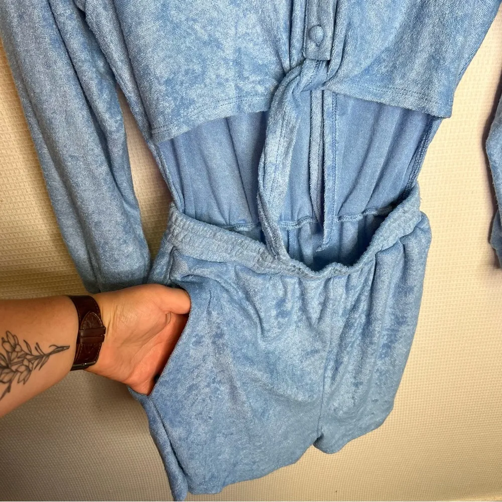 Princess Polly | Blue Beach Cover Up Terry Cloth Towel 2 Set - Image 5