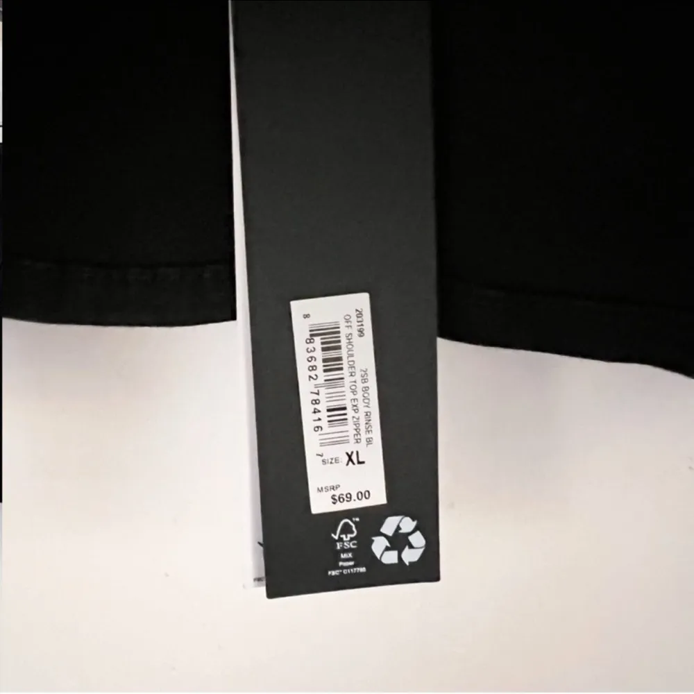 True Religion Womens Off the Shoulder Top Exposed Zipper Cropped Denim XL New - Image 4