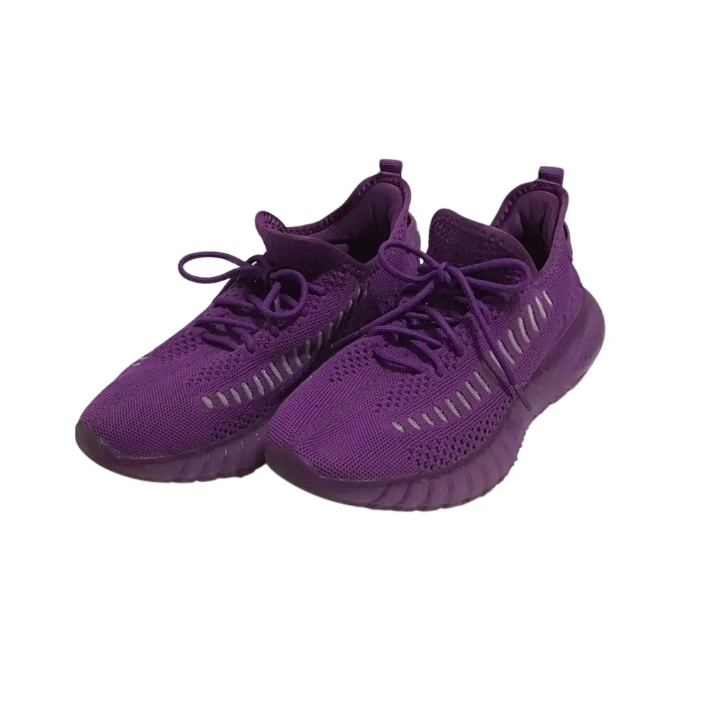 MOERDENG Women's/Men's Breathable Fashion Sneaker Running Walking Shoes Size 39 Purple - Image 2