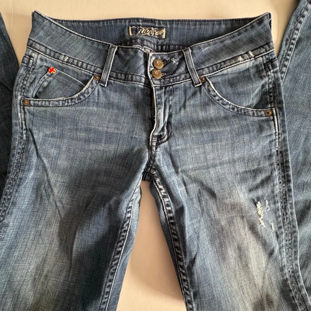 VTG Hudson low rise Flare Leg Jeans Size 27 made in USA y2k - Image 4