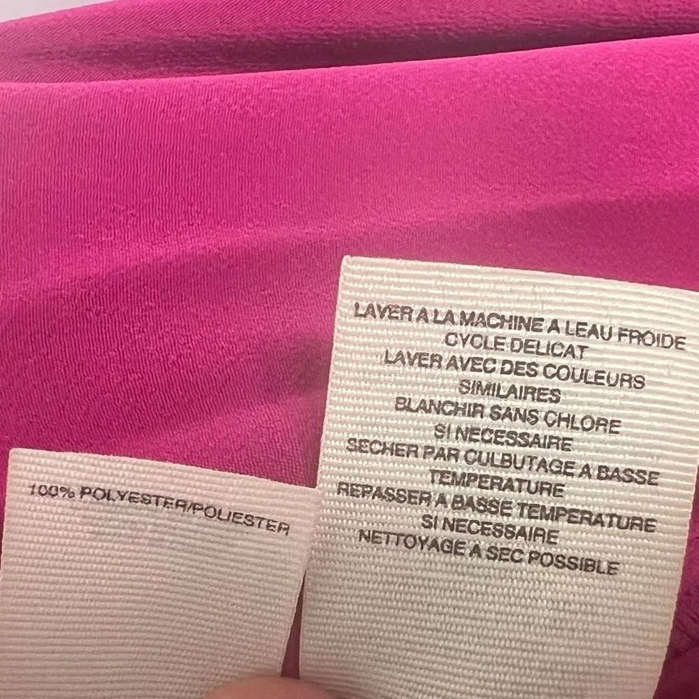 Rachel Roy Cold Shoulder Ruffle‎ Blouse **Button loop on one cuff is ripped** Pink Size 2X - Image 13