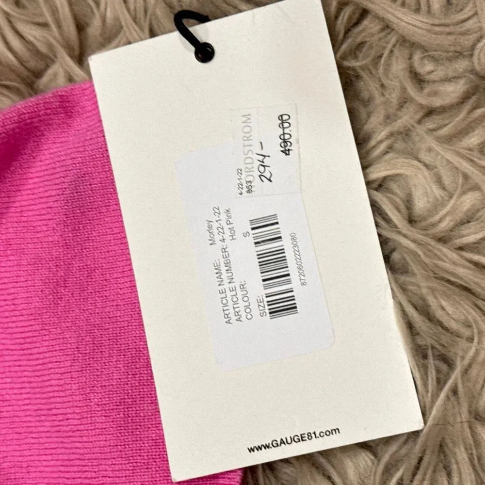 NWT GAUGE81 Morley halter neck sweater in pink cashmere size small - Image 5