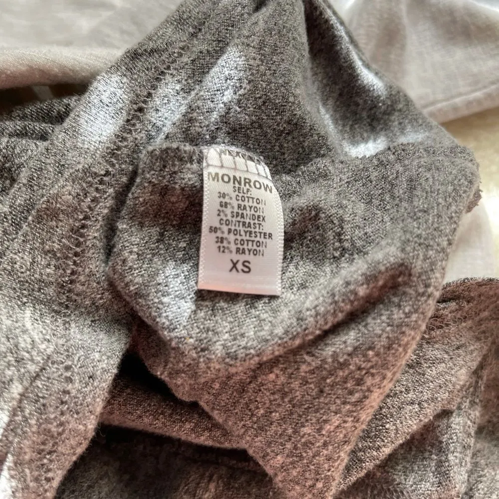 Monrow Double Layered Pullover Sweater/Sweatshirt Size XS - Image 6