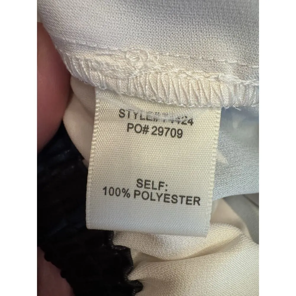 Skies Are Blue Floral Wide Leg Pants Flowy Silky Drawstring Size Large NWT - Image 7