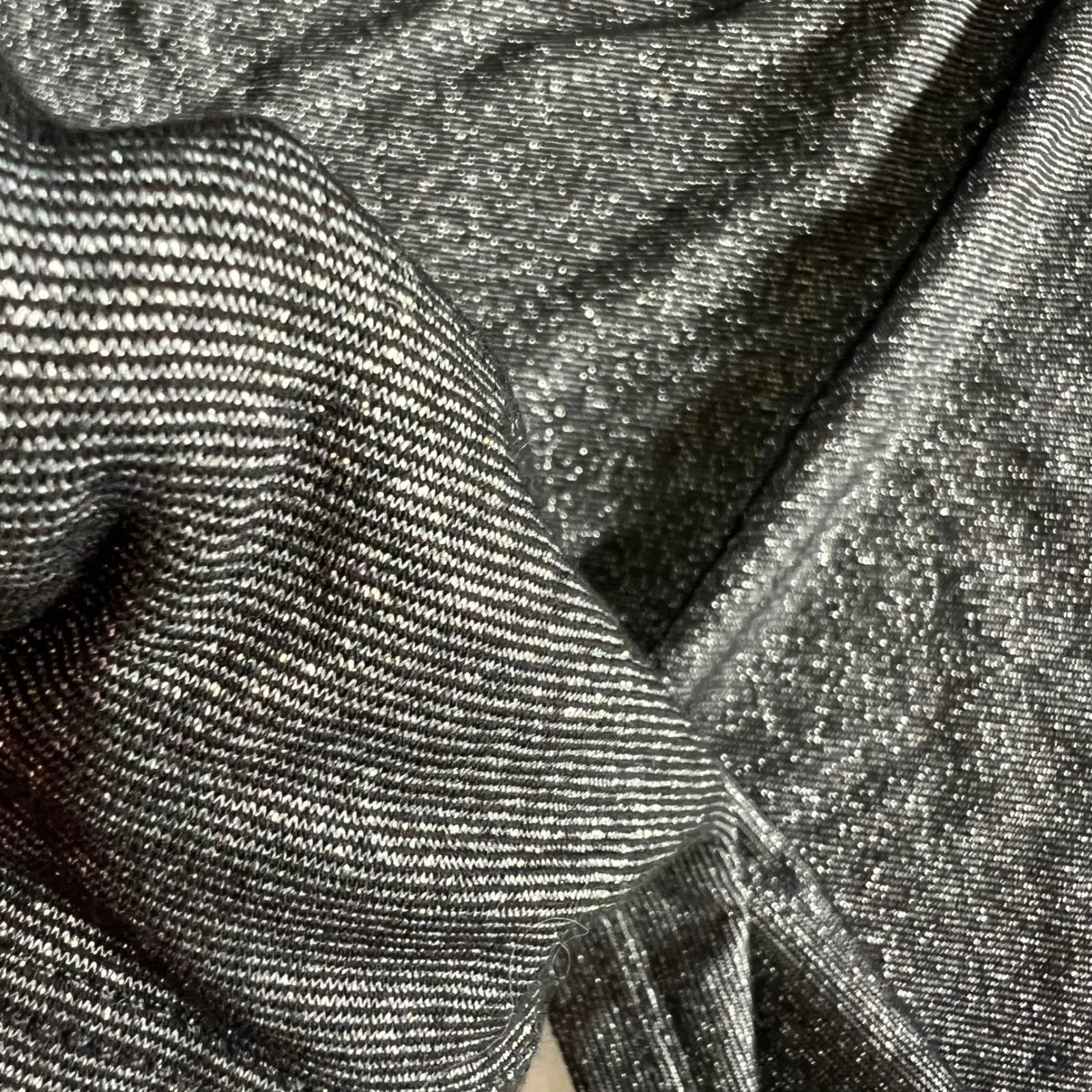 Michael Stars Top OS One Size Metallic Silver Gray Dolman Sleeve Blouse - Image 4