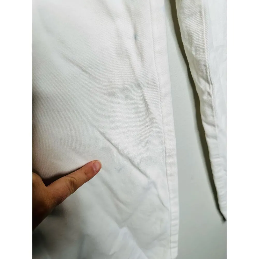 HUDSON White High-Rise Welt Pocket Cargo Wide Leg Jeans Size 26 - Image 9