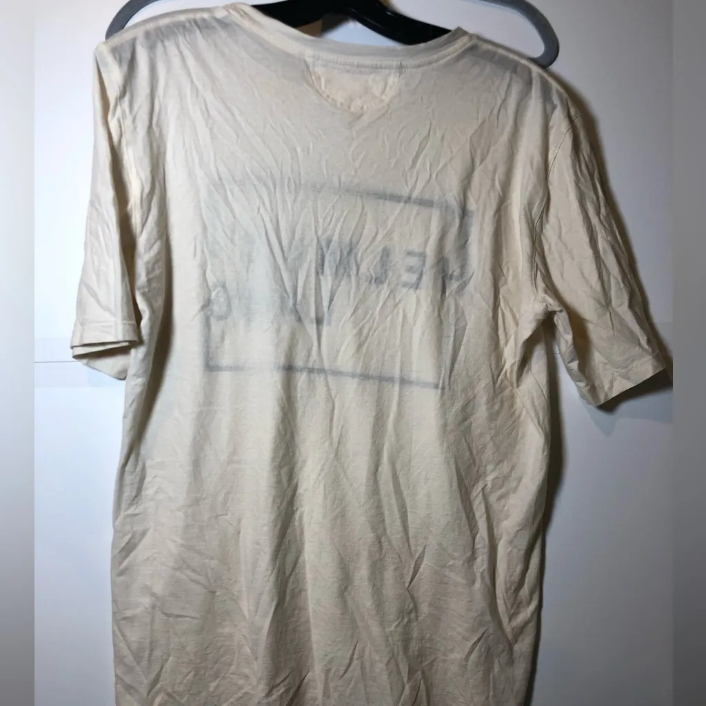 Helmut Lang Beige Graphic Tee - Image 3