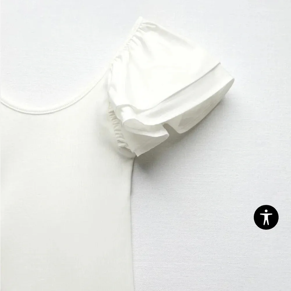 Zara White ruffle bodysuit NWT - Image 6