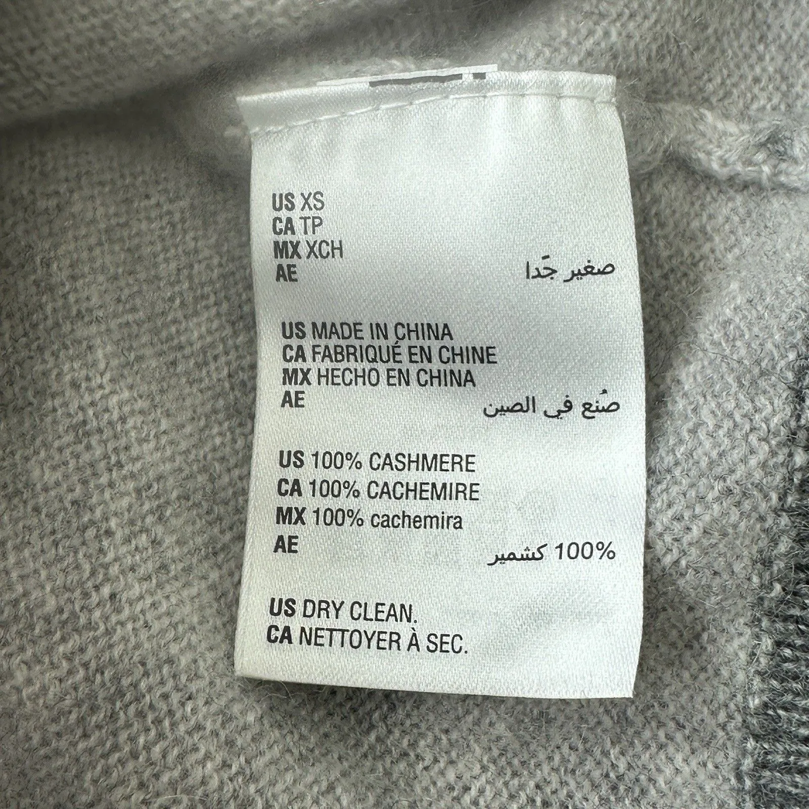 Charter Club Luxury Cashmere XS Contrast Trim Cardigan Preppy Ruffle Sleeves - Image 4