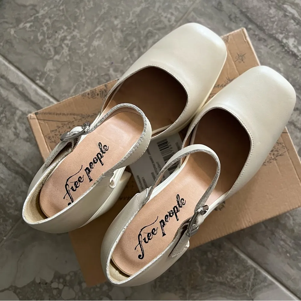 Free People Gwen Platform Mary Jane Shoes, Block Heel Moonlight Size 41, NWT - Image 9