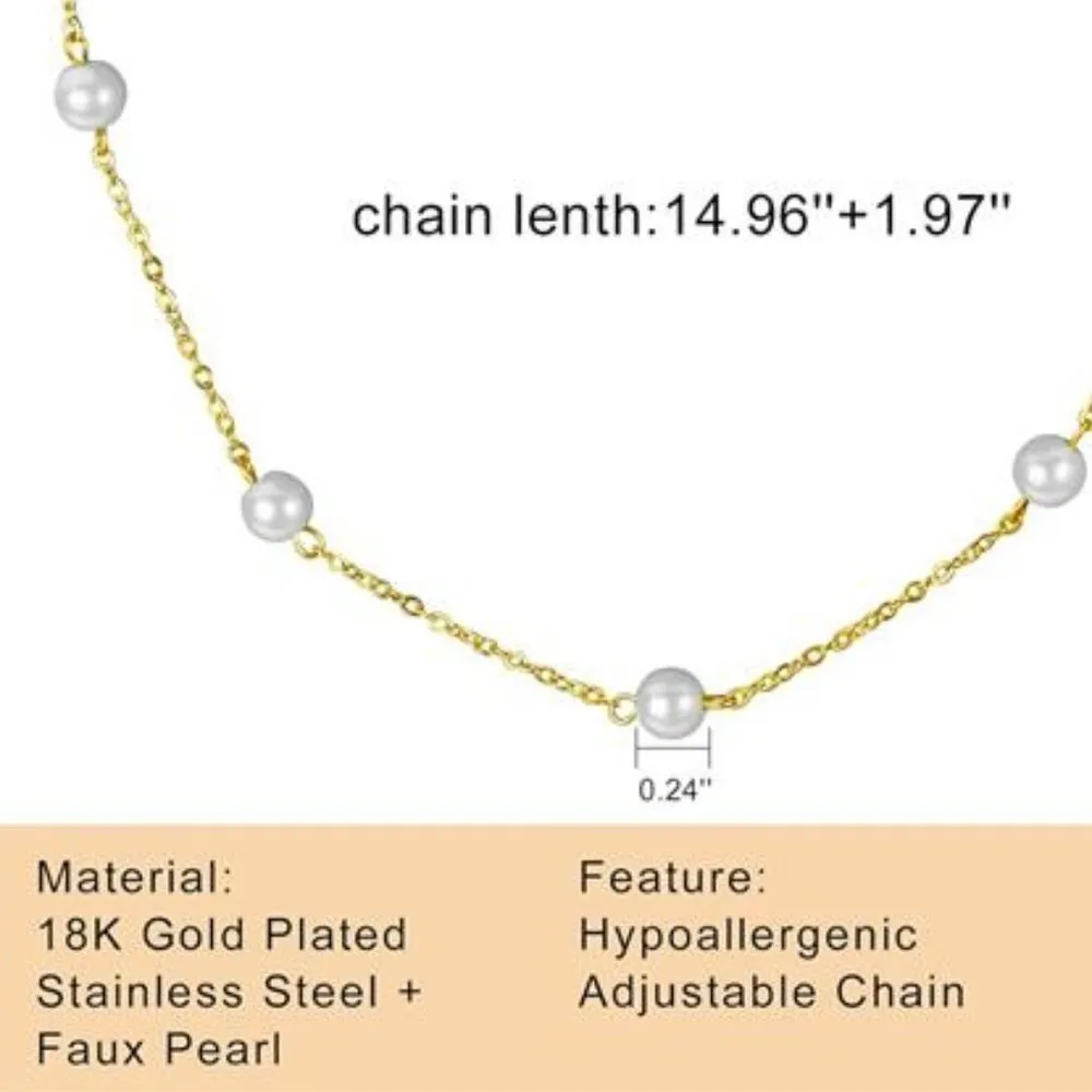 Dainty Gold Necklaces /Pearl Choker Necklace /Pearl Necklaces for Women - Image 7