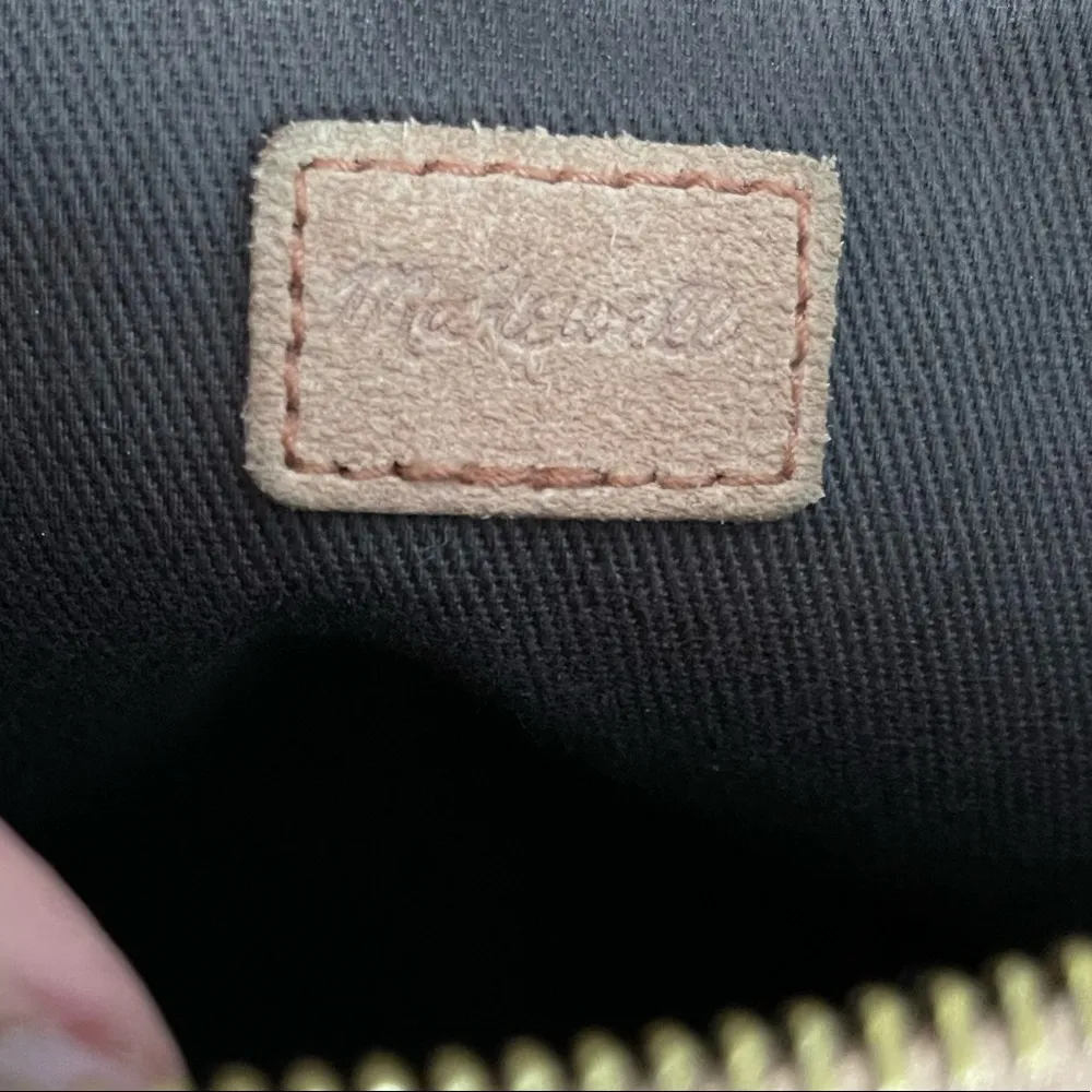 Madewell Soft Pink Suede Crossbody Bag With Top Handles - Image 4