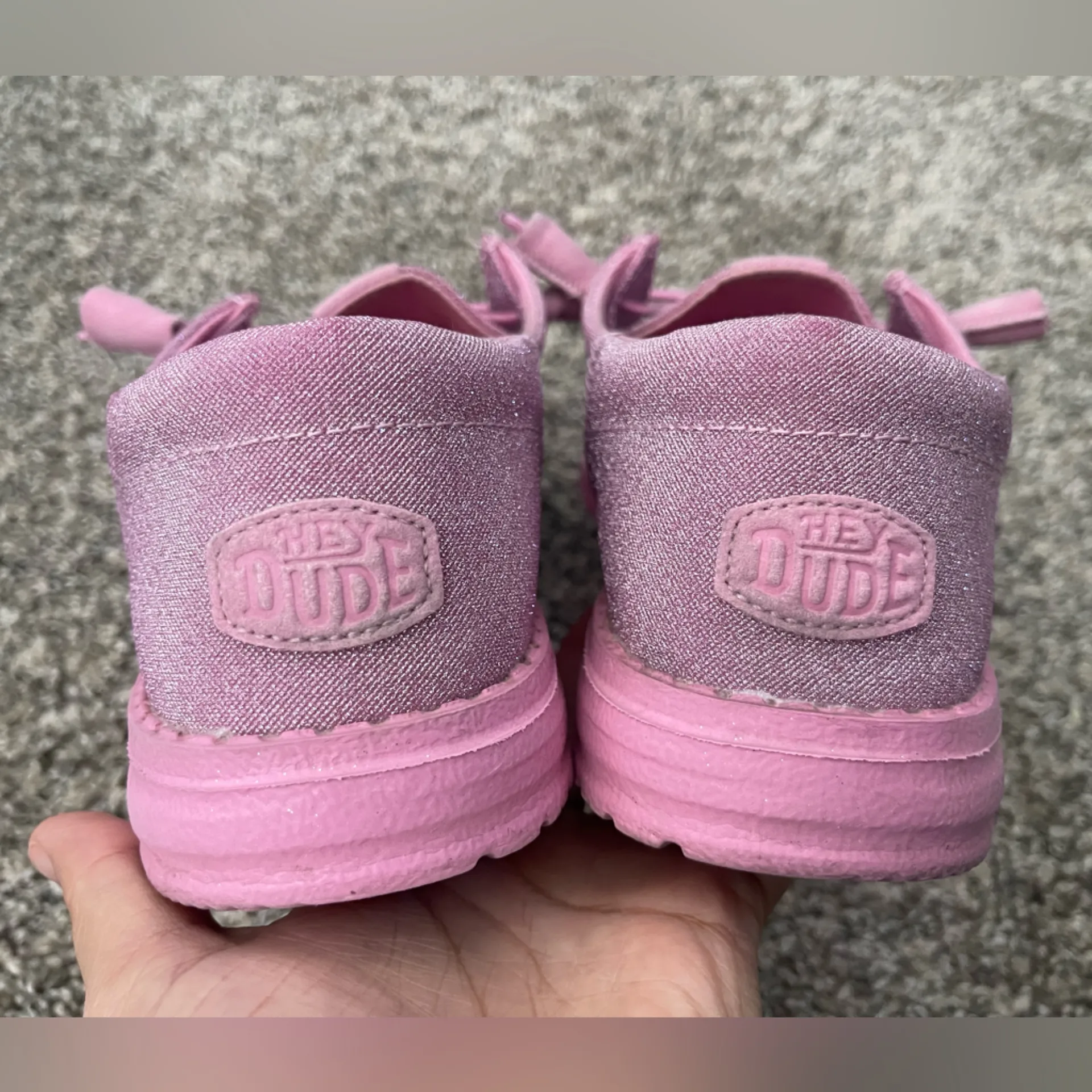 Women’s Hey Dude Wendy Funk Sparkle Pink Shoes Loafers Size 7 - Image 5