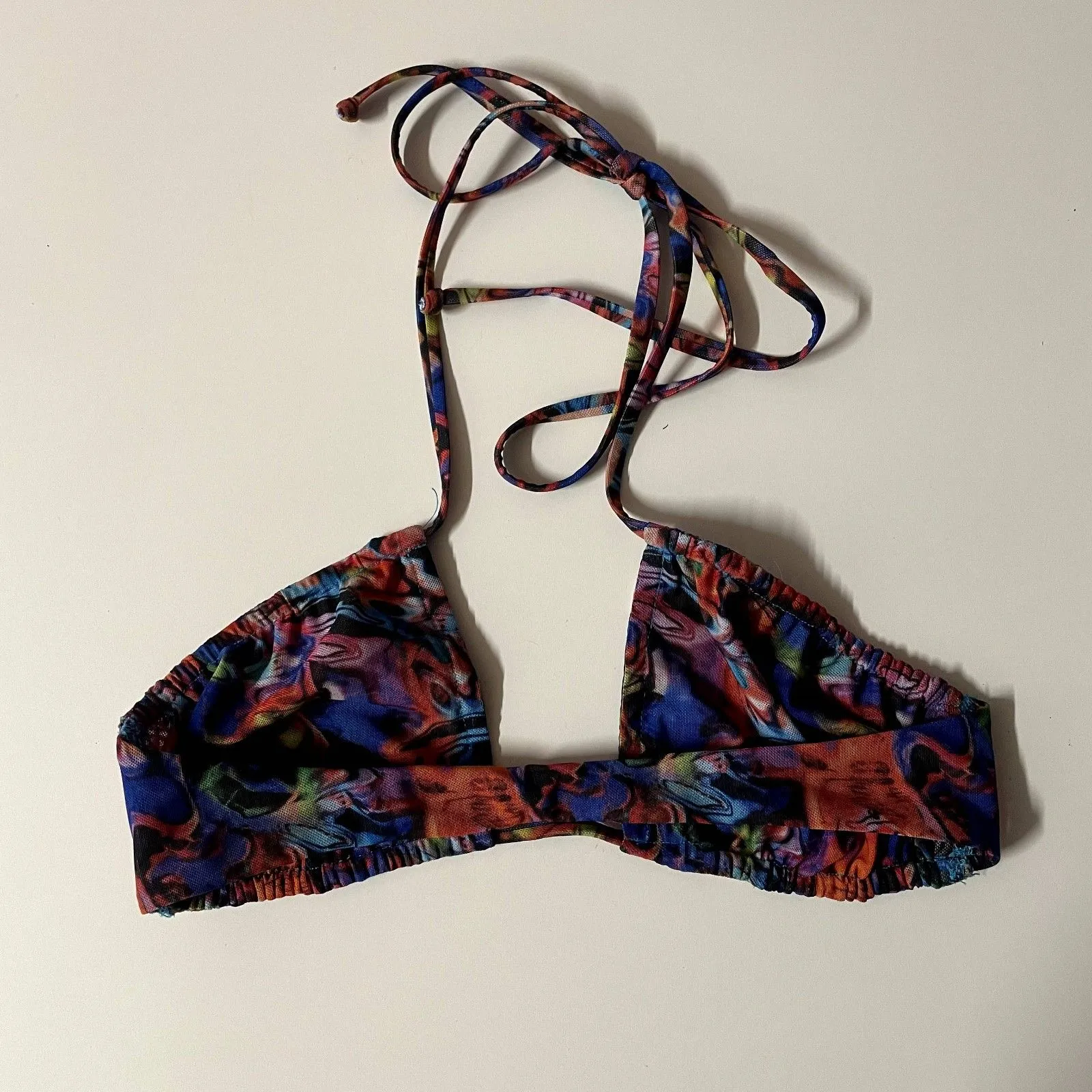 Gonza Revolve Colorful Marble Swirl Mesh Swim Top NWOT Size S - Image 4