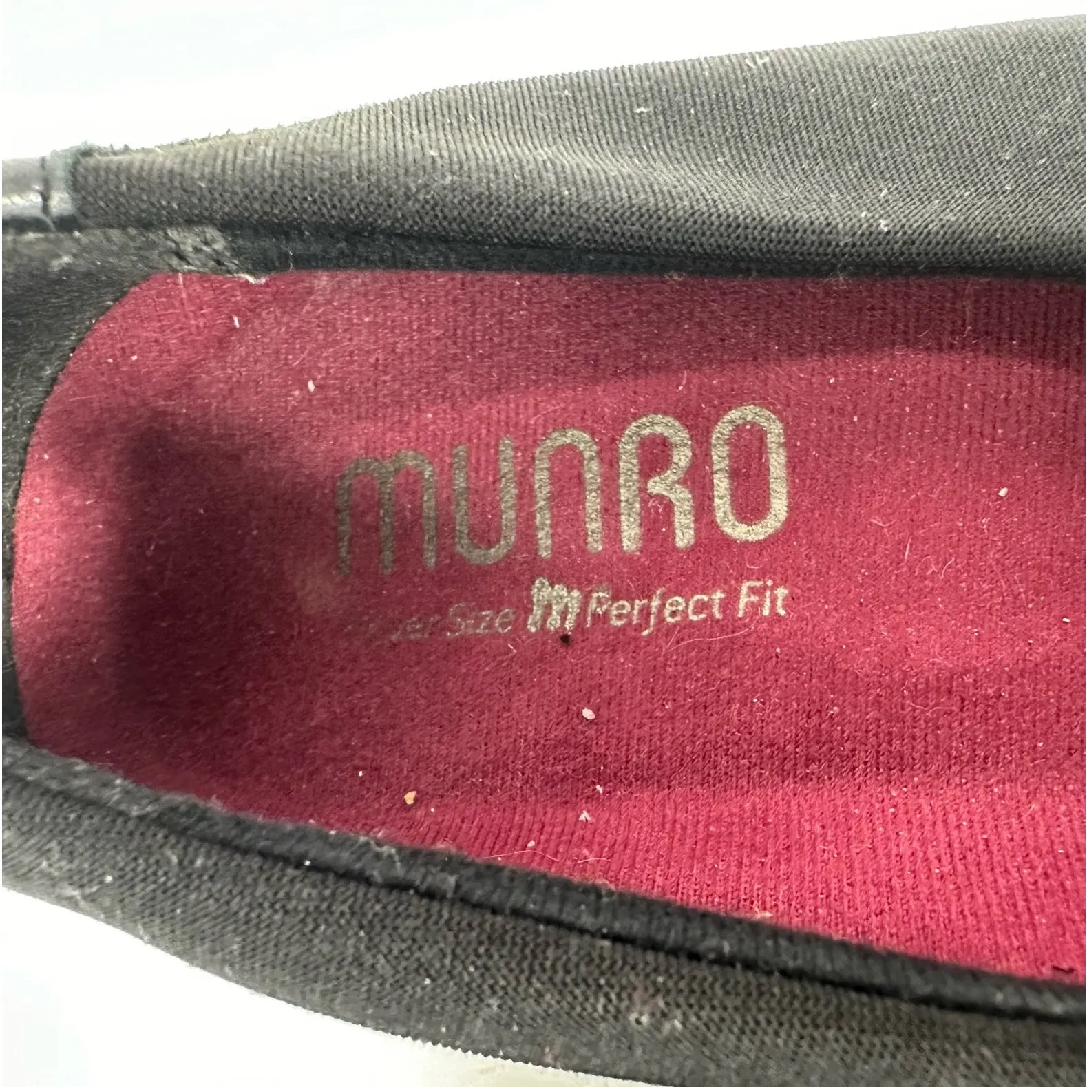 Munro Size 8.5 Shoes‎ Black 2" Wedge Heel Leather Buckle Formal Business Work - Image 6