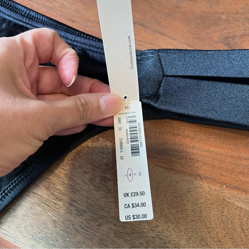 NWT VS Double Banded The Itsy Black Bikini Bottom Med Victoria’s Secret - Image 5