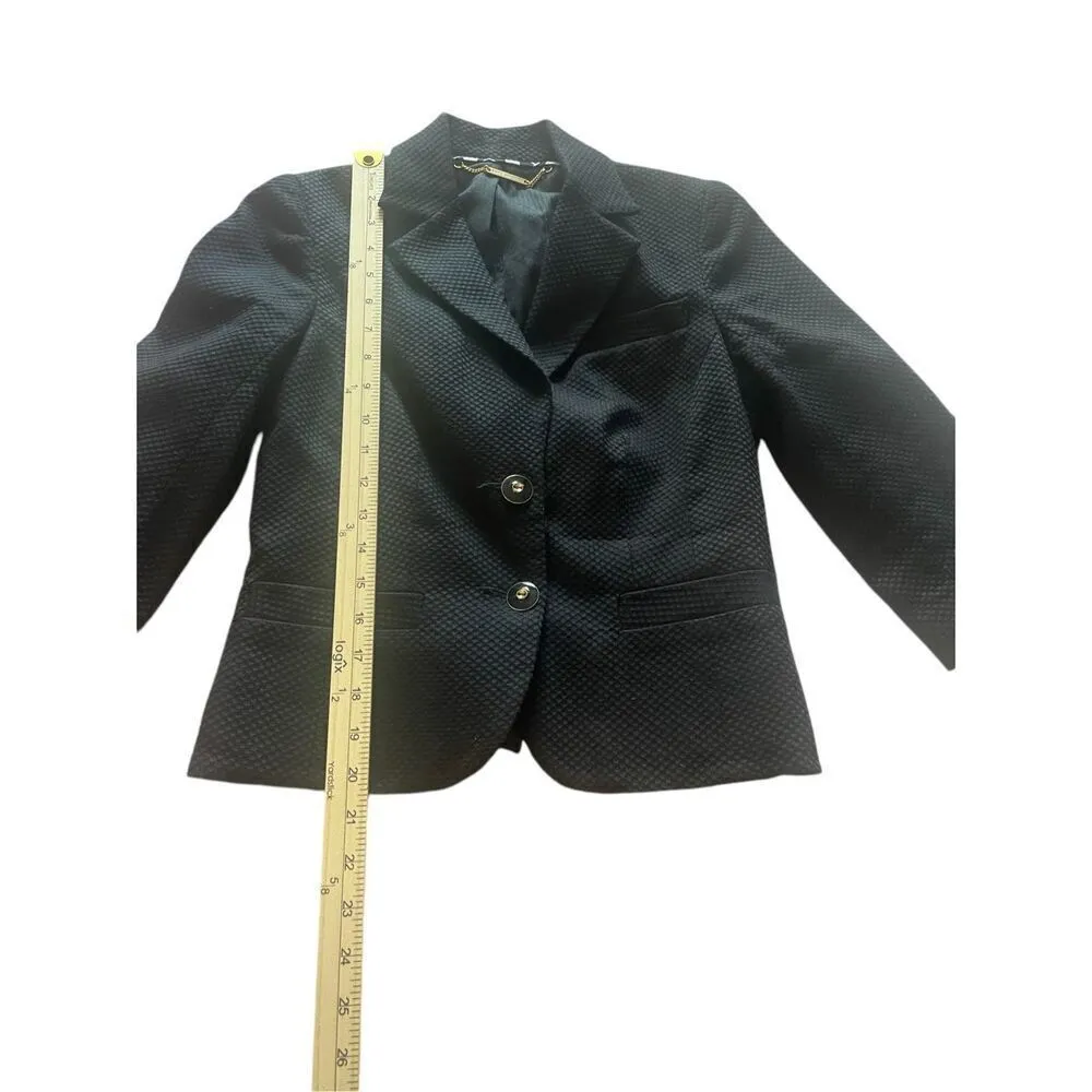 Trina Turk Solid Black Long Sleeve 2 Button Blazer Jacket Women 2 - Image 5