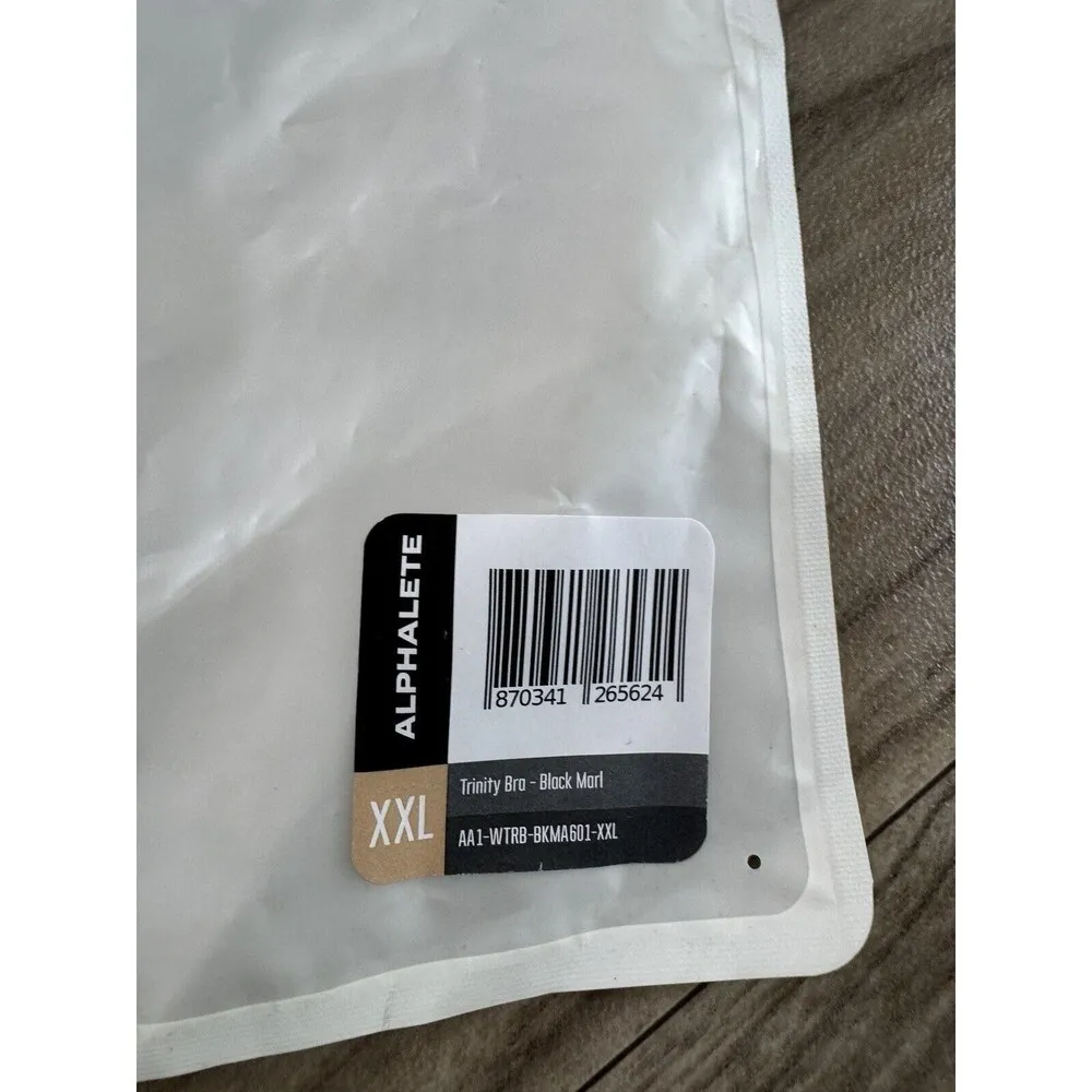 Alphalete Athletics Sport Bras -  Trinity Bra - Black marl ,size XXL - Image 9