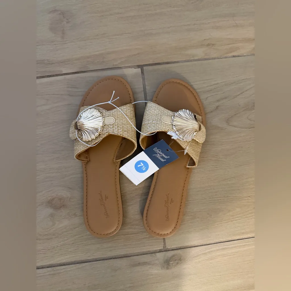 NEW Universal Thread Nesryn Shell Ornament Slide Sandals 7.5 $30 - Image 2