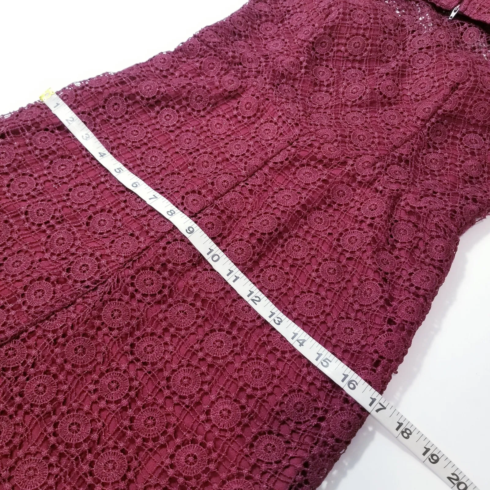 Bisou Bisou Lace Midi Dress Illusion Mock Neck Party Cocktail Work - Image 9