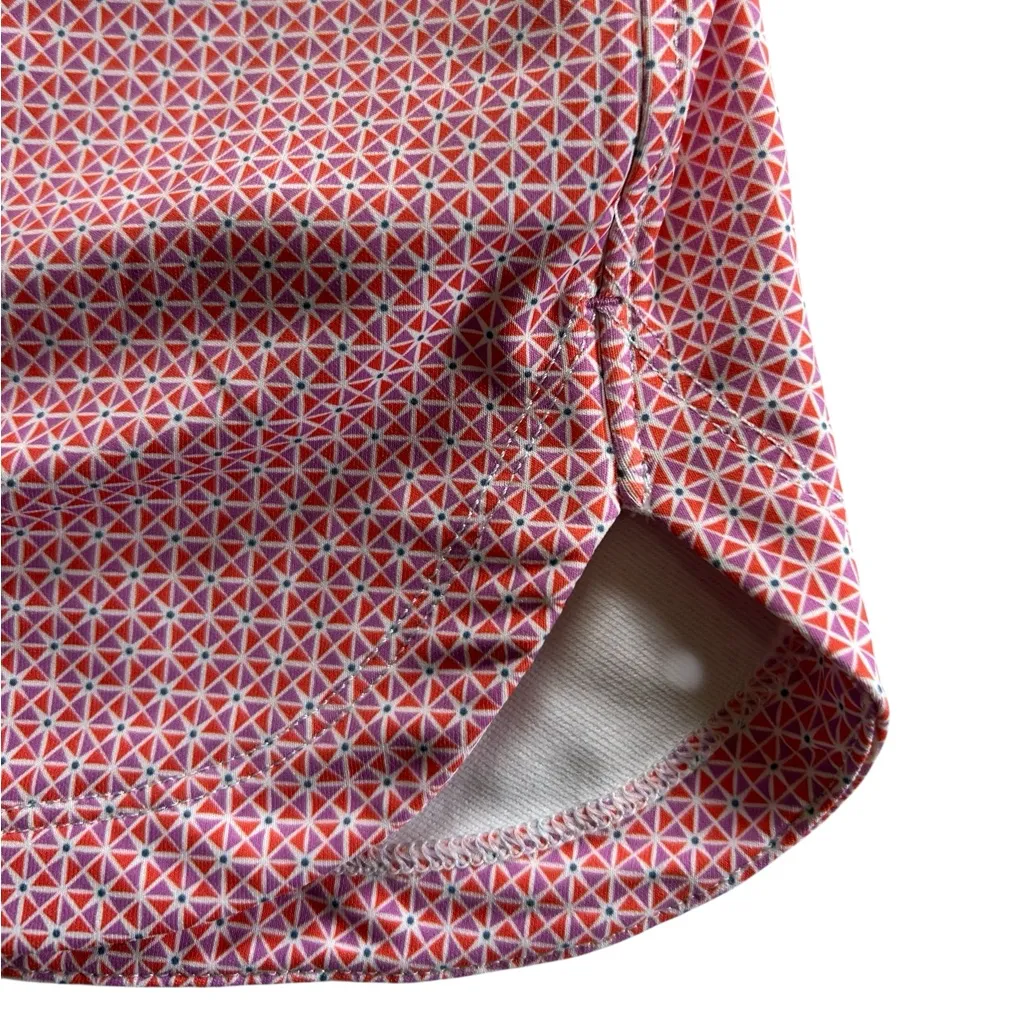 Peter Millar Alice Petal UPF 50+ Golf Tennis Skort Orange Purple Geometric M - Image 5