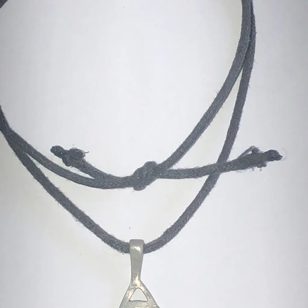 Silver Tone Pewter Celtic Knot Boho Pendant Necklace - Image 5