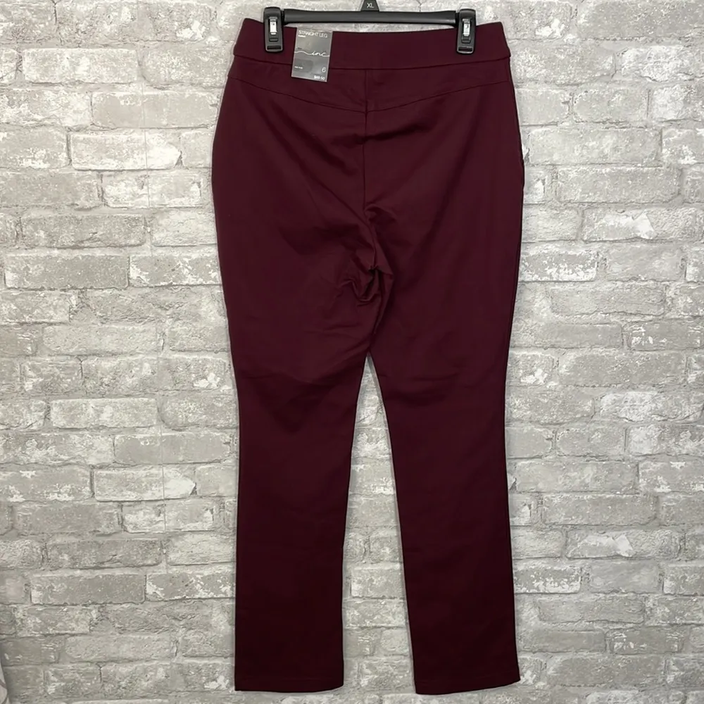 INC International Concepts Core Fashion Straight Leg Pants Purple Size 6 - Image 3