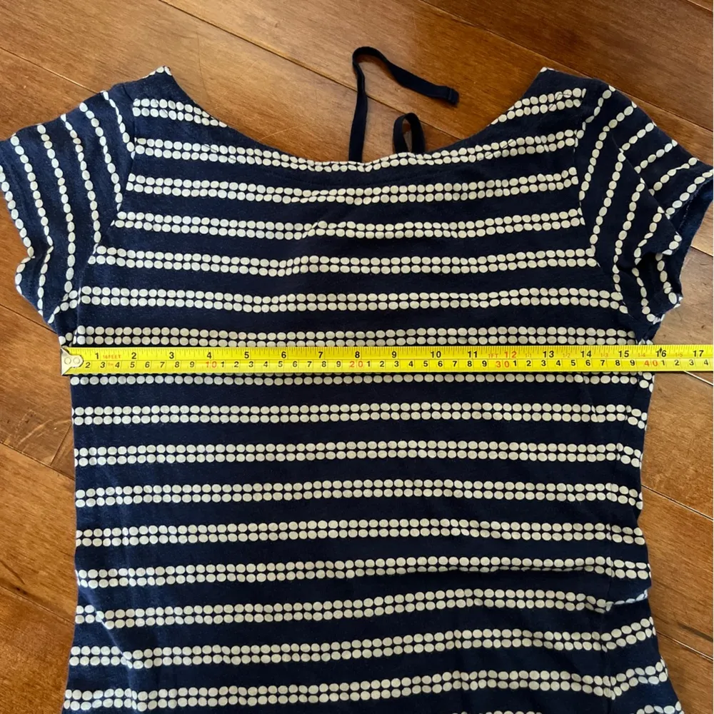 Pilcro and the Letterpress Anthropologie Navy Tie Back Top Size XS - Image 4