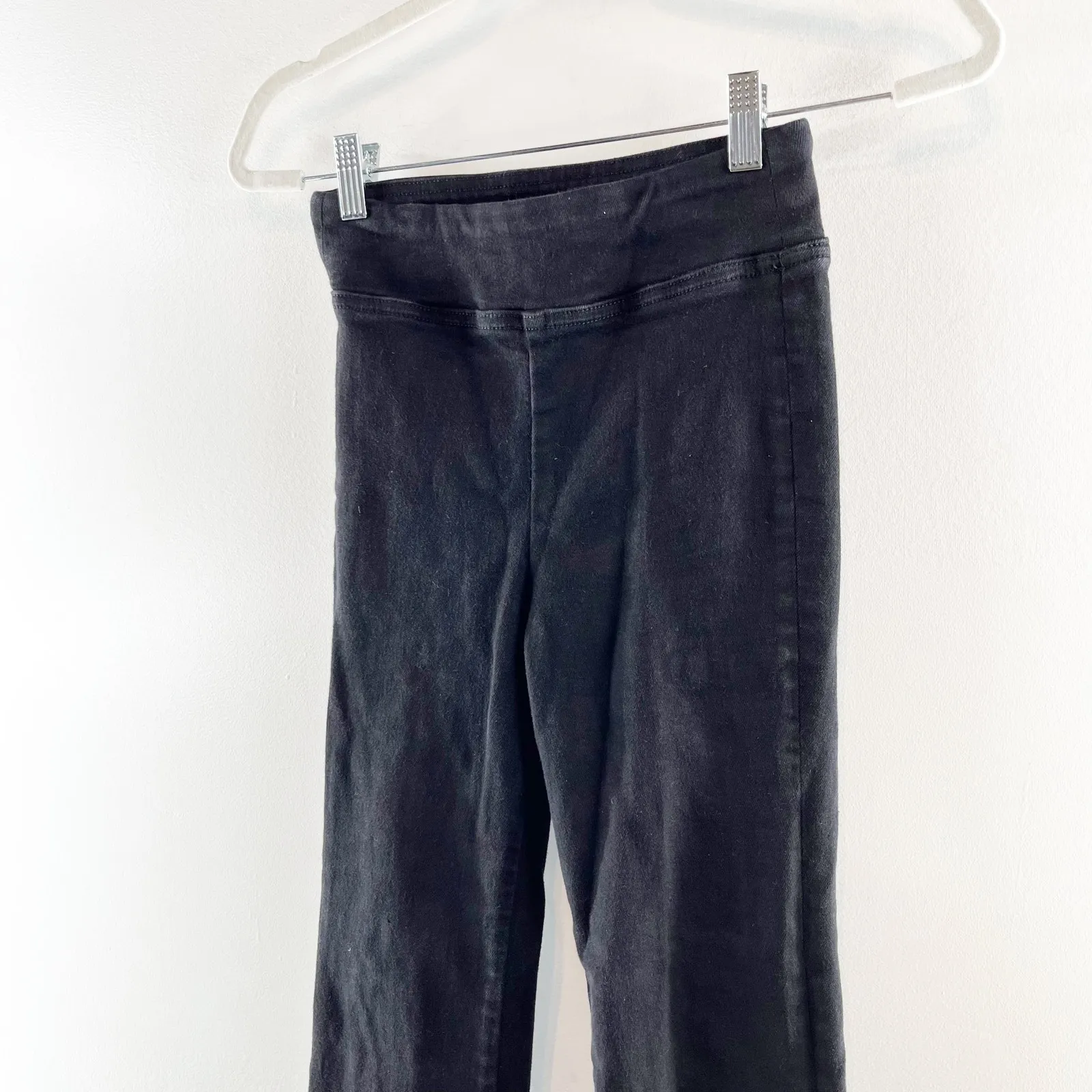 FRAME The Jet Set High Rise Flare Leg Pull On Jeans Black 0 - Image 11