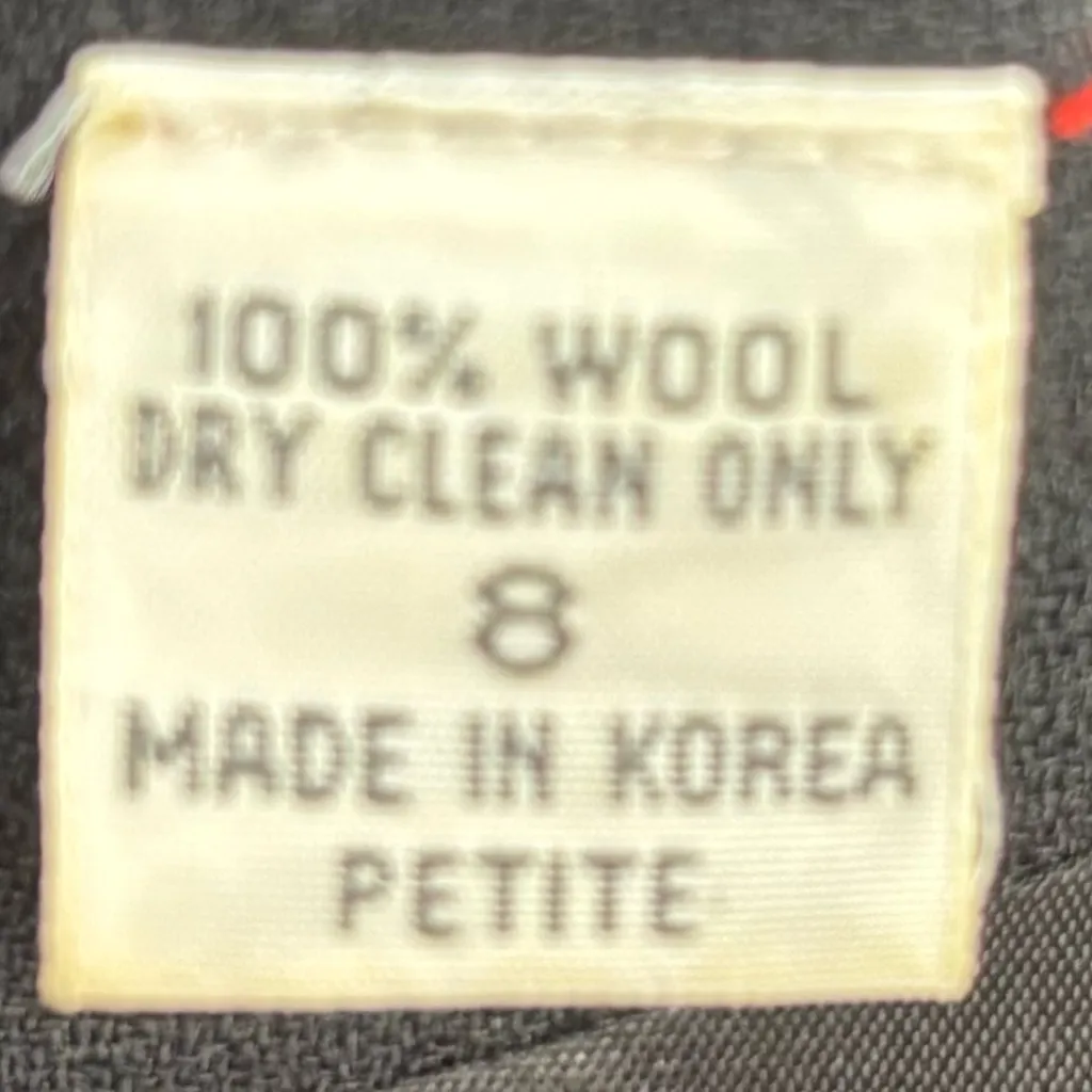 Albert Nipon 8 Petite Workwear Fitted Wool Mini Dress Black Size 8P - Image 5