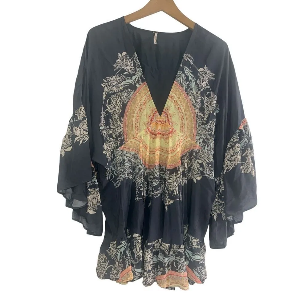 ✨Free People Sunset Dreams Printed Bell-Sleeve Sz Medium Tunic✨ - Image 7