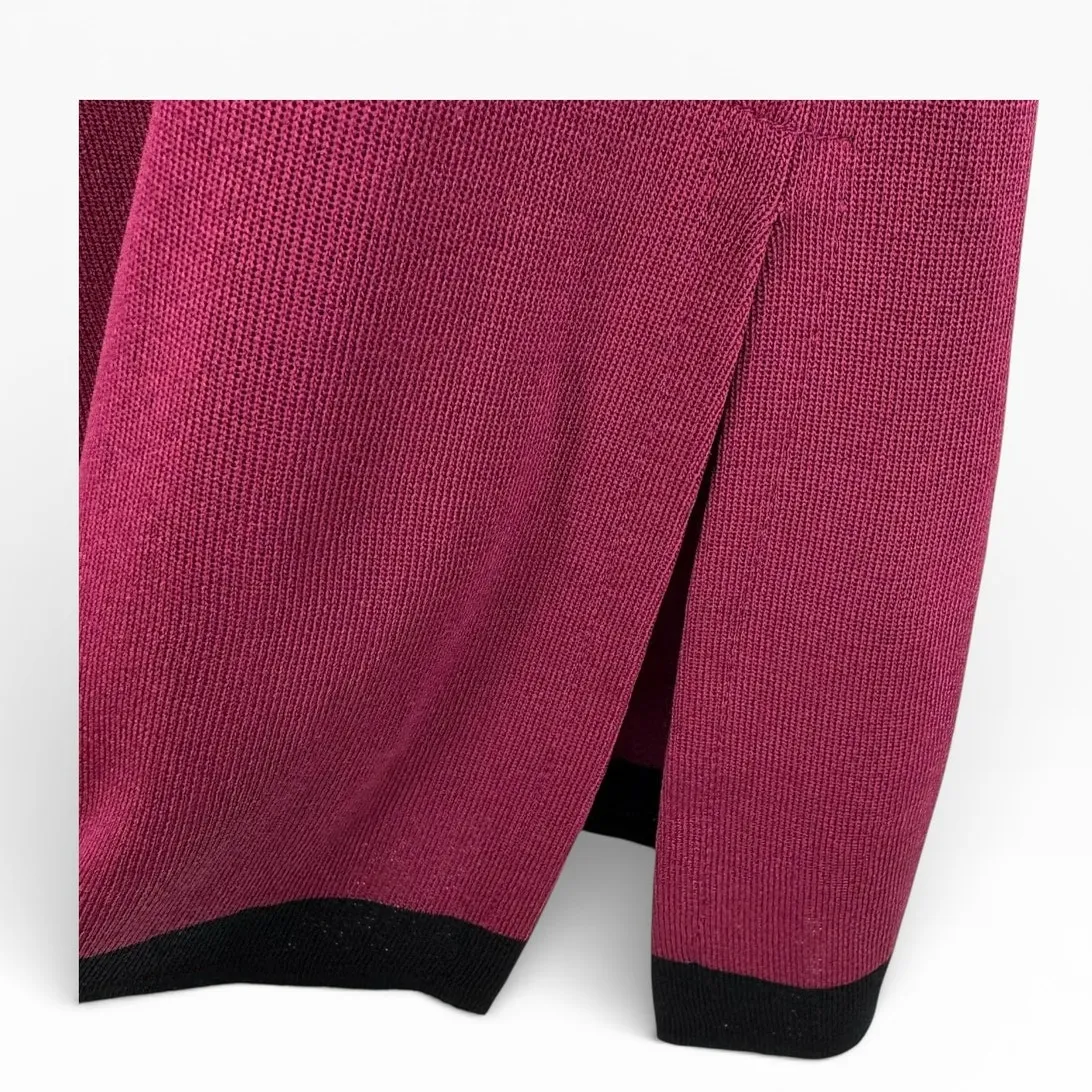 Exclusively Misook tank top women's M shell knit colorblock scoop mauve pink - Image 5