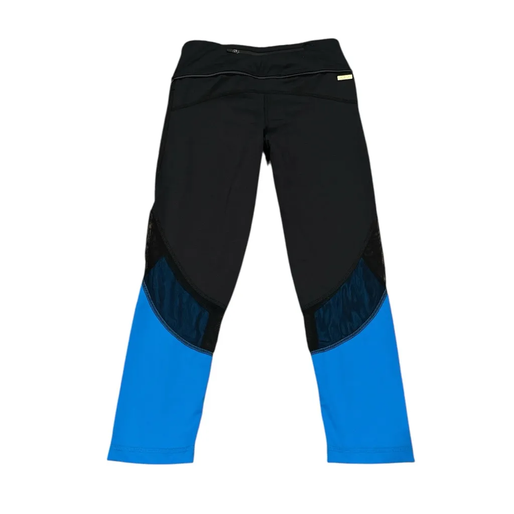 Alala Captain Black and Blue Crop Tights Mesh Detail Leggings XS - Image 5