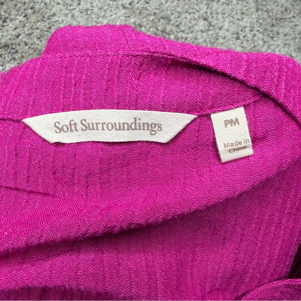 Soft Surroundings Oceo Gauze Tunic Top Fuchsia Pink Petite Medium PM 3EW85 - Image 5