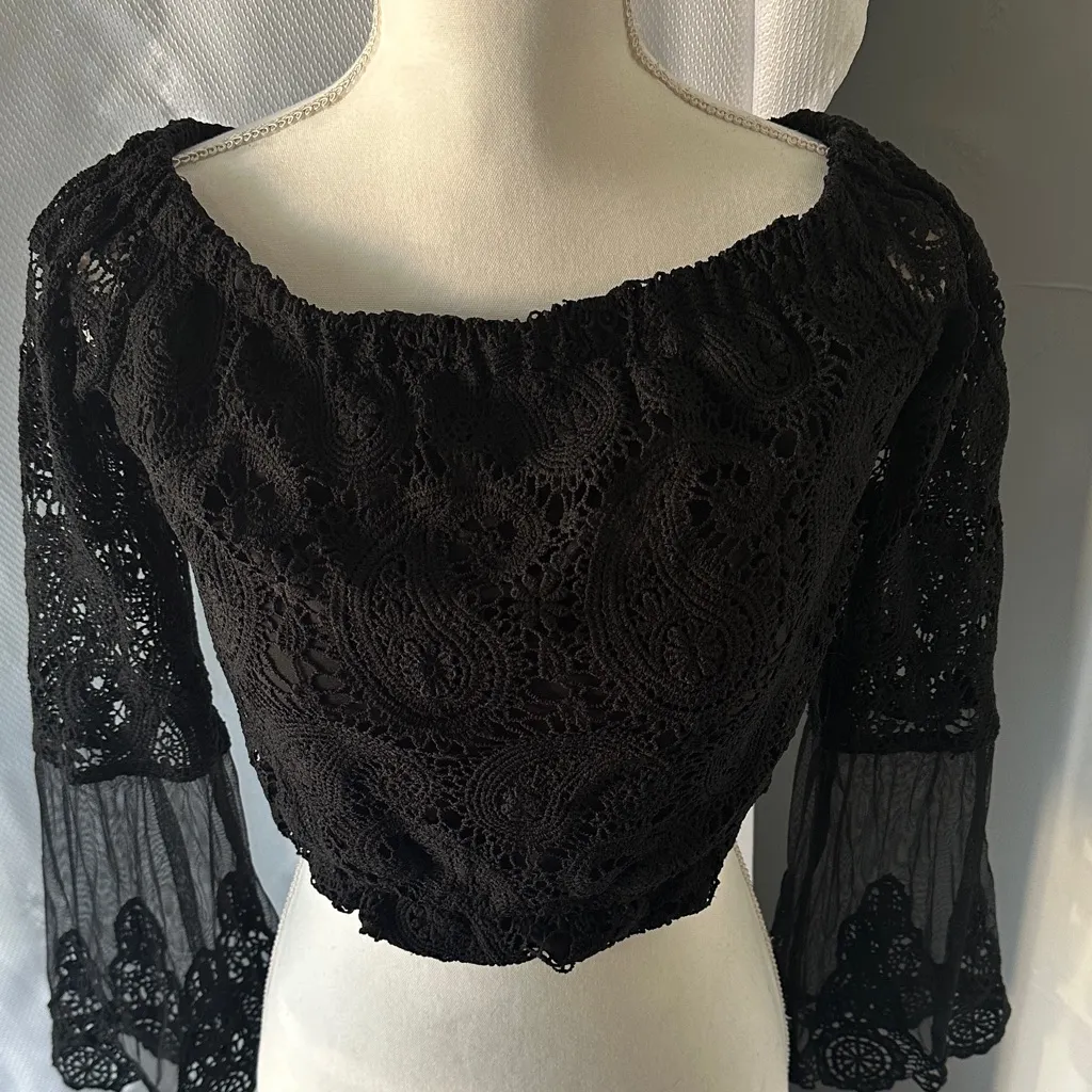 River Island Black Lace Blouse - Image 8