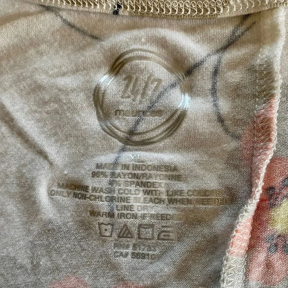 Maurices Floral Twist Hem White Spaghetti Strap Tank Top Blouse Womens XLarge - Image 9