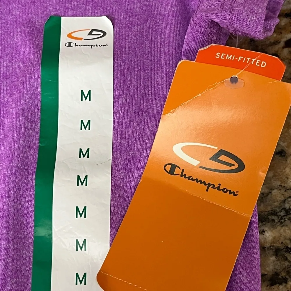 Champion DuoDry Athletic Top Purple Sporty Tennis core Athleisure Shirt M Size M - Image 7