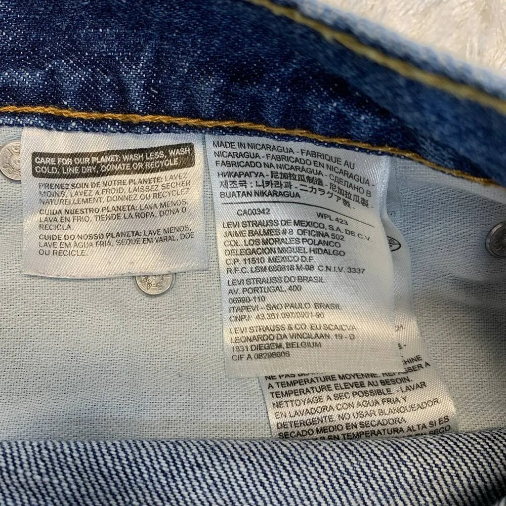 Levi's 550 Cutoff Jean Shorts Sz 31 Factory Cutoffs - Image 5