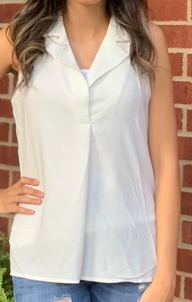 White Blouse Tank L Size L - Image 3