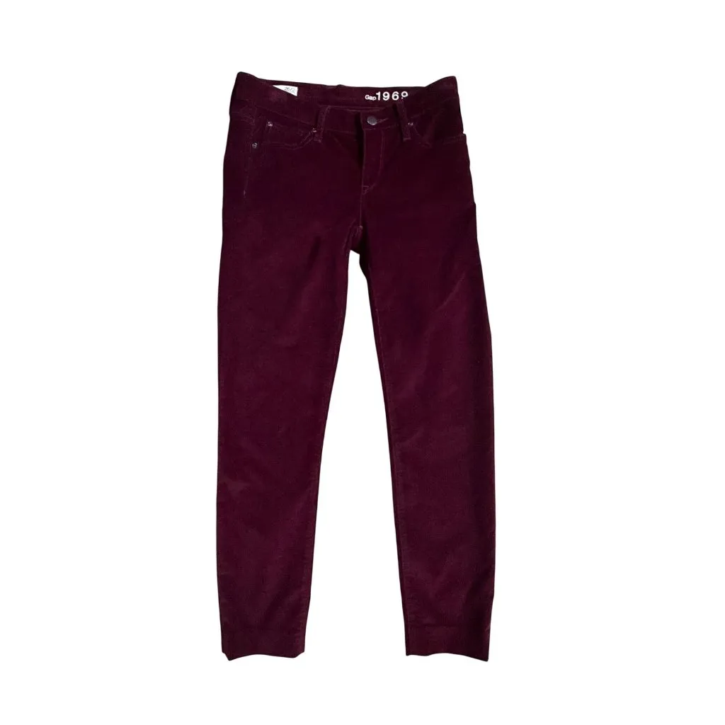 GAP 1969 Purple Corduroy Leggings Jeans Pants Size 26 / US 2 - Image 2