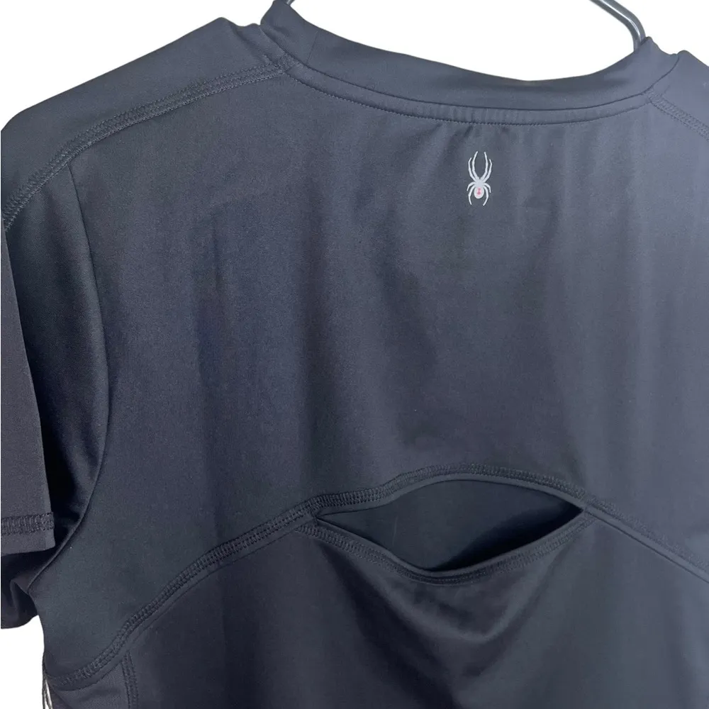 Spyder Active Black Short Sleeve with Mesh Sides - Image 8