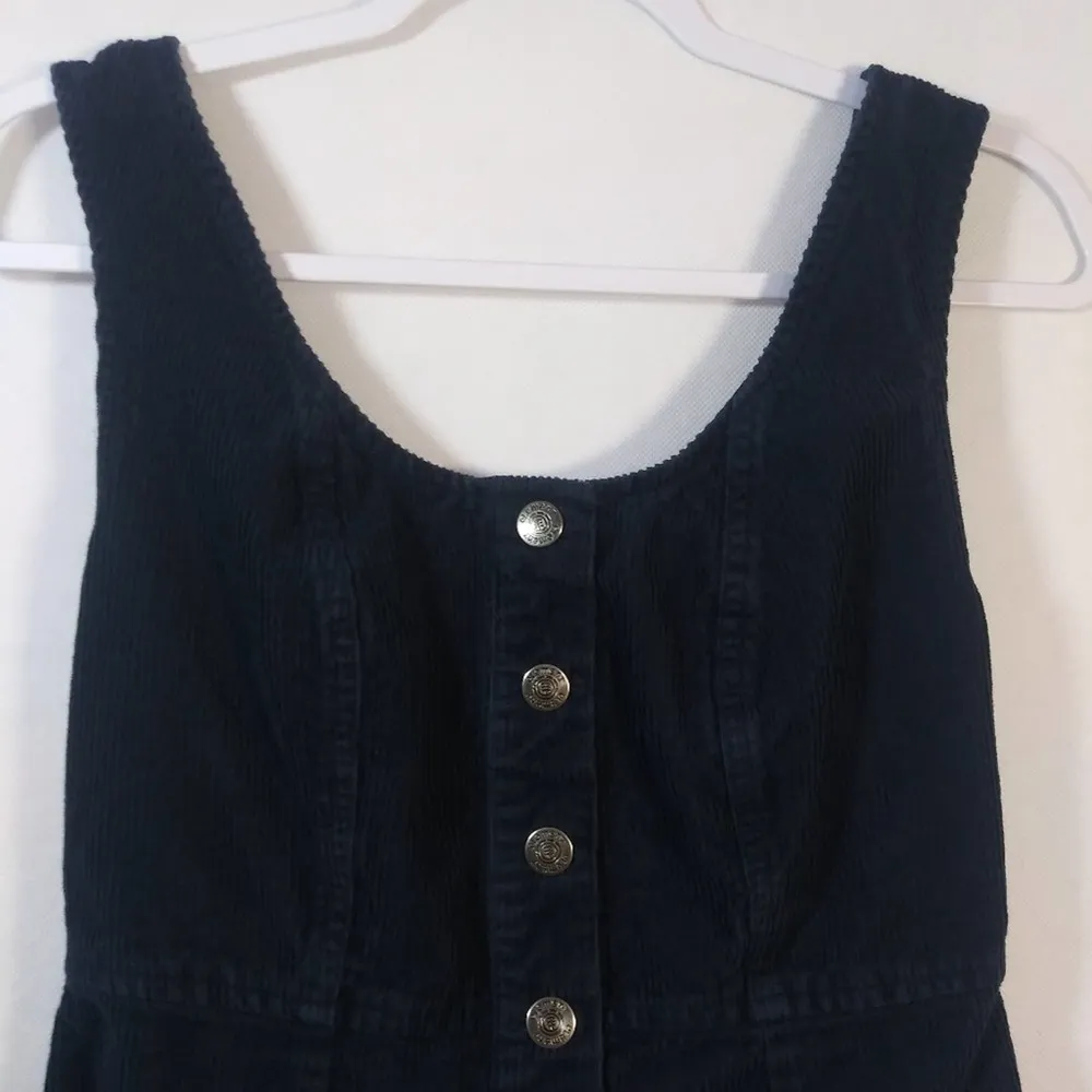 ELEMENT Skateboards Money Sleeveless Strap Blue Corduroy Dress Size S - Image 5